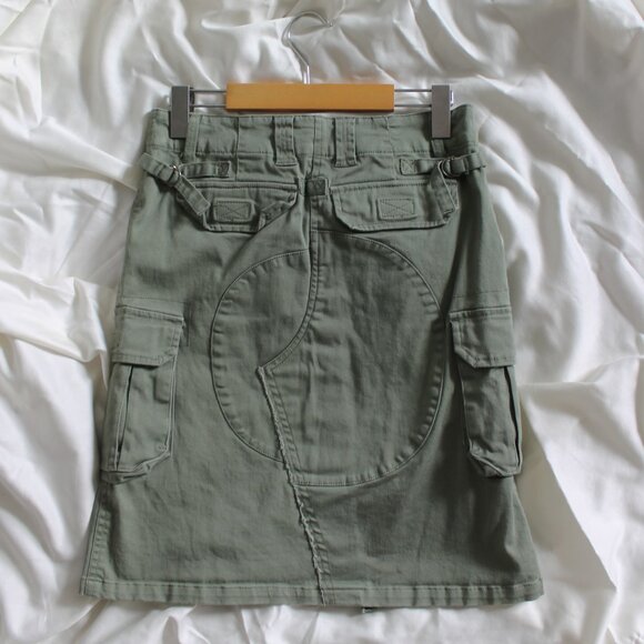 90s - y2k Vintage Nevada (Wal-Mart) Cargo Midi Skirt 28" - Picture 5 of 10